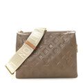 Louis Vuitton Lambskin Embossed Monogram Coussin PM Taupe
