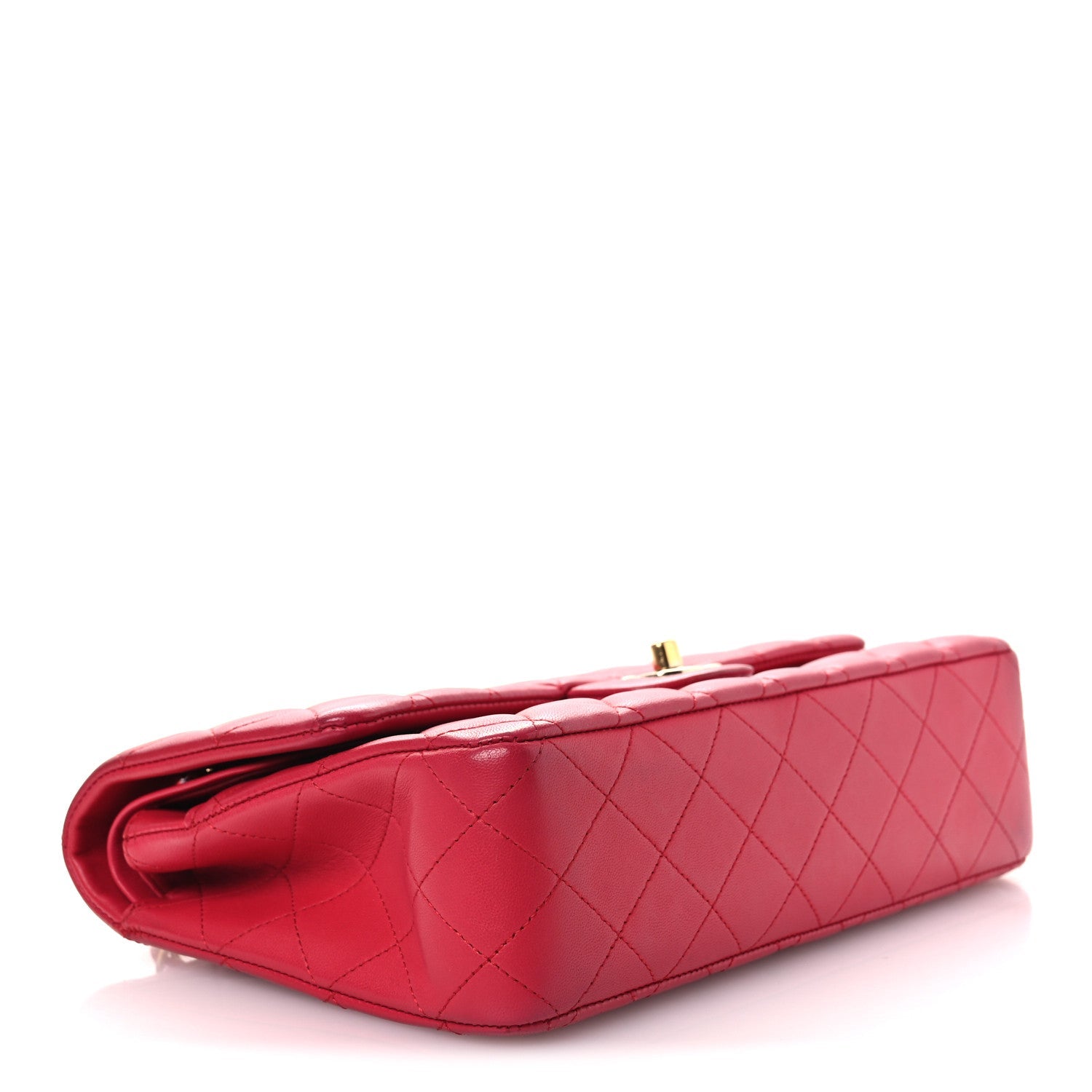 Chanel Lambskin Quilted Medium Double Flap Red