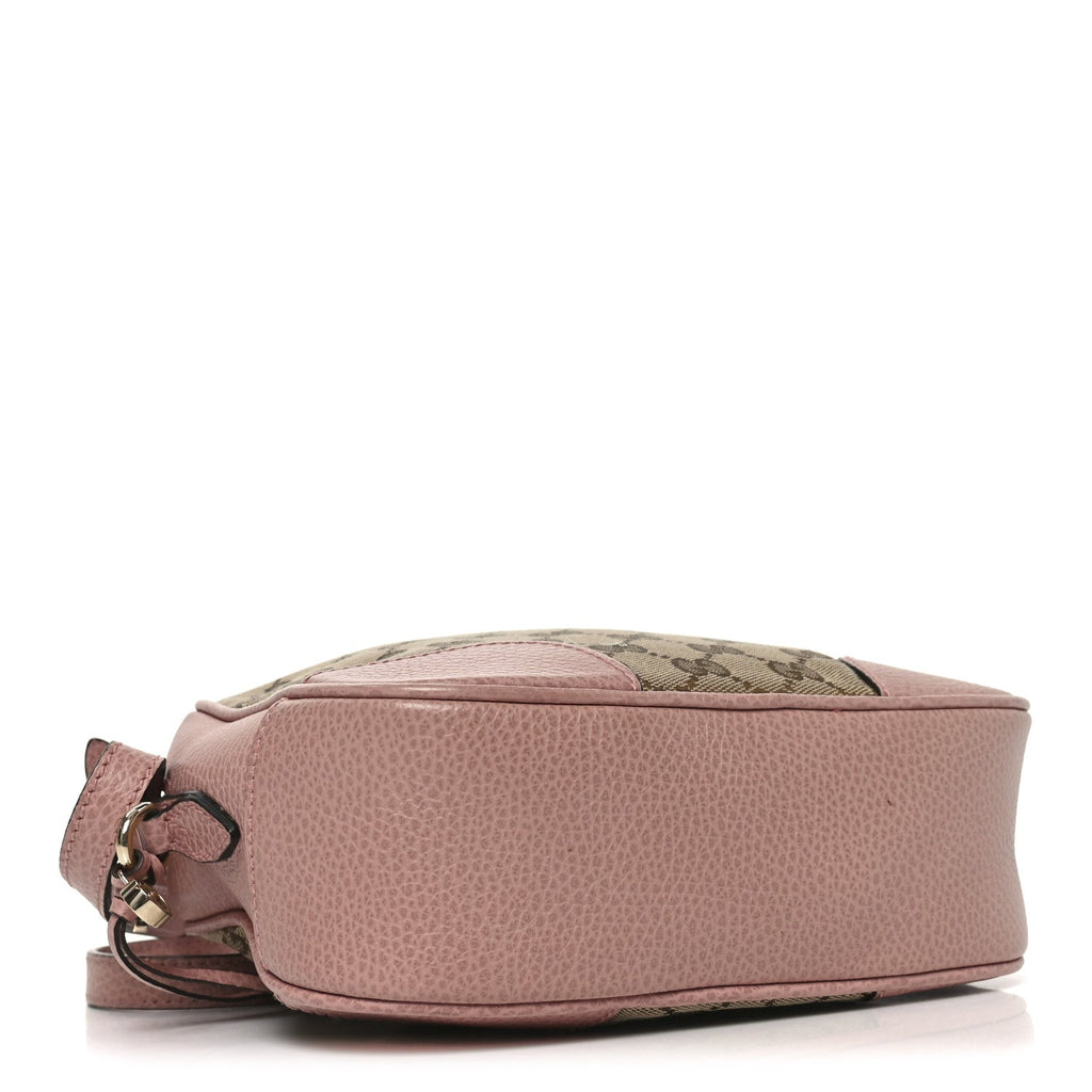Gucci Monogram Mini Bree Messenger Bag Beige Soft Pink