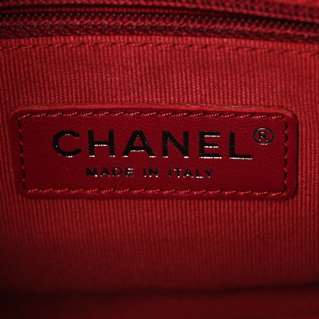 Chanel Aged Calfskin Quilted Small Gabrielle Logo Hobo Black