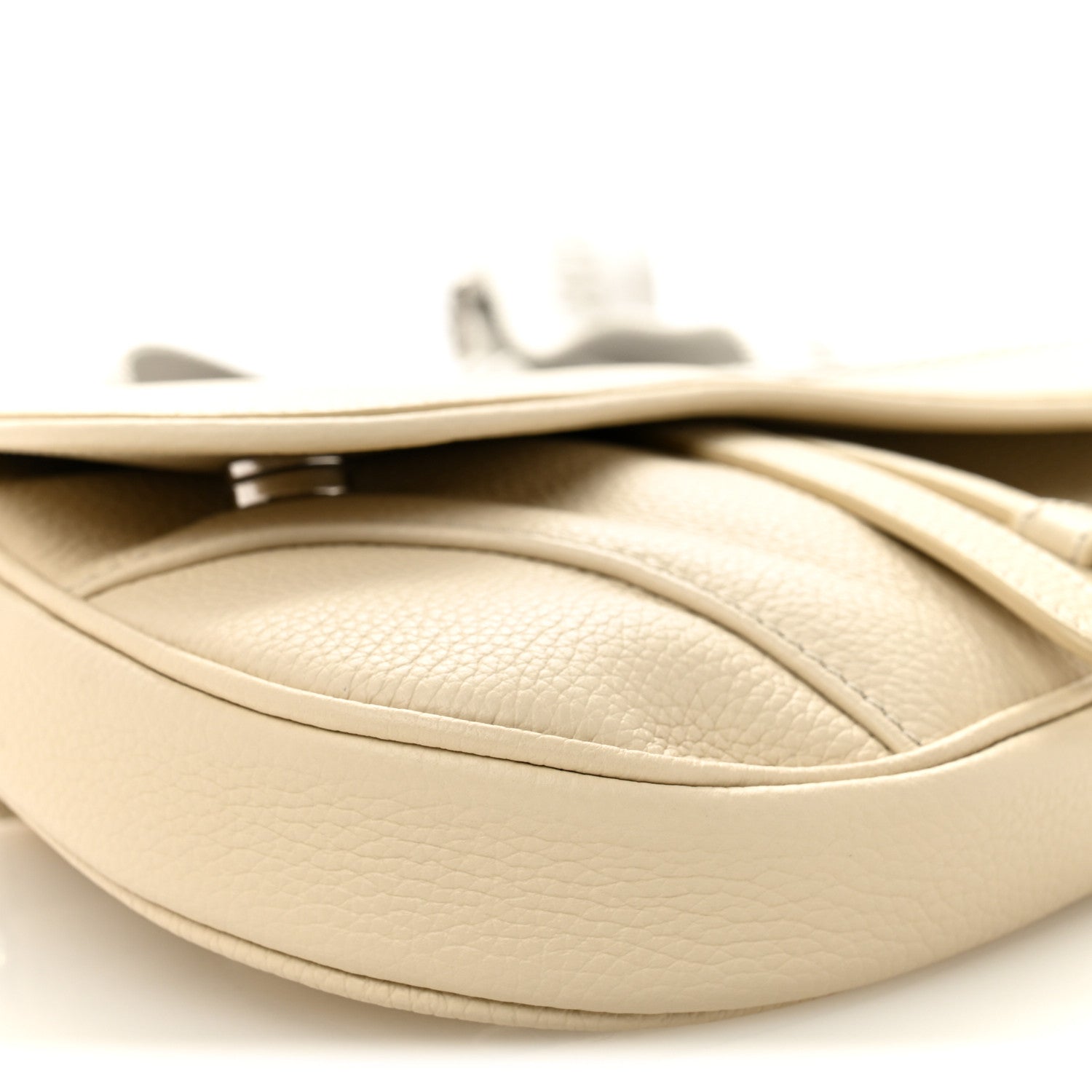 Christian Dior Grained Calfskin Mens Mini Saddle Bag Latte