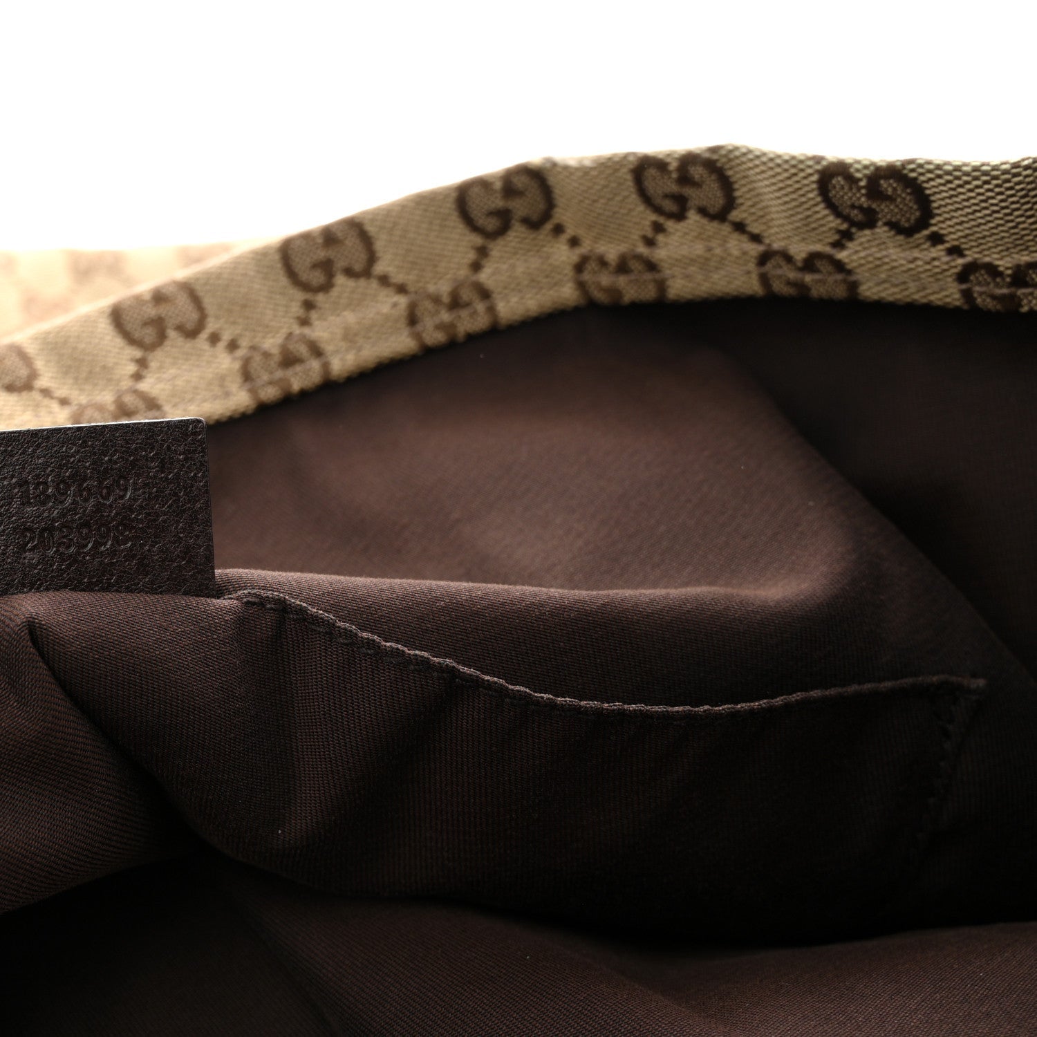 Gucci GG Monogram Medium Handle Vertical Tote Bag Dark Brown
