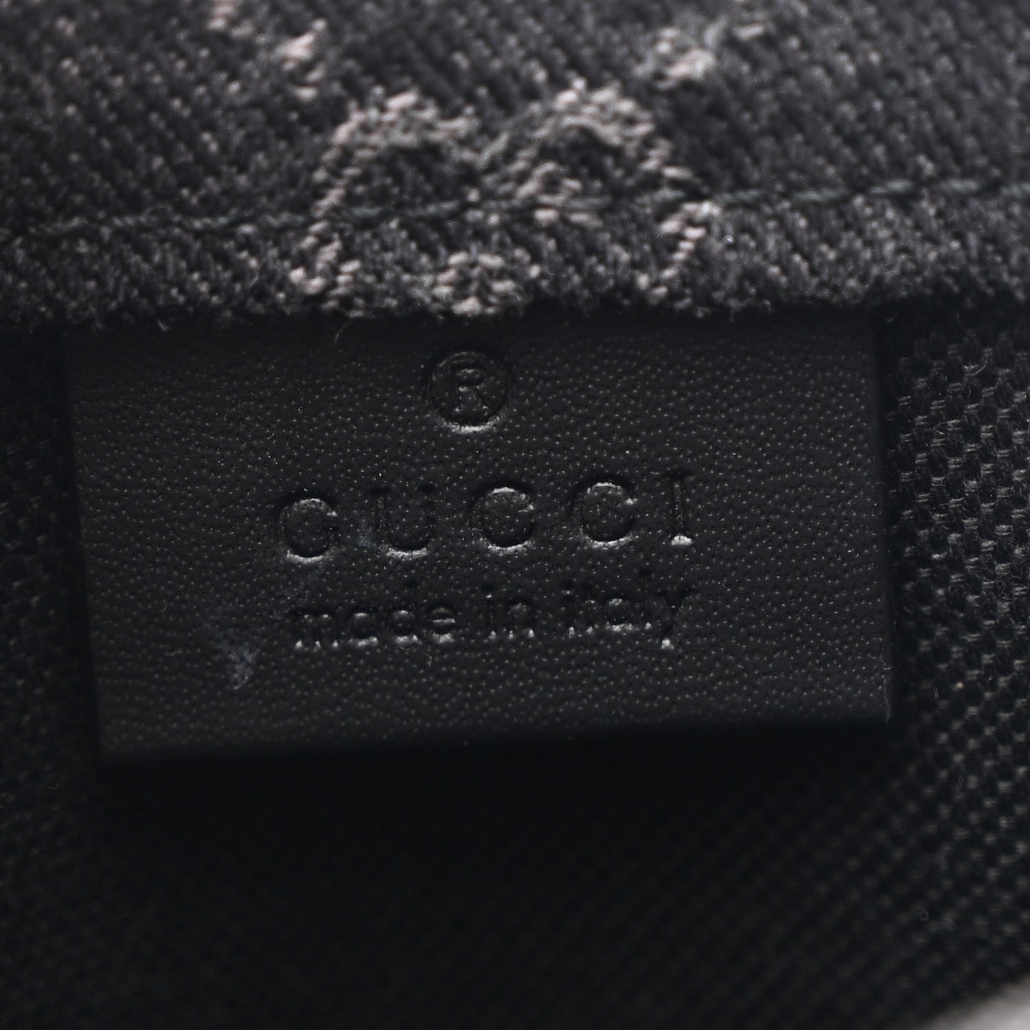 Gucci Denim Cuoio Harness GG Monogram Mini Ophidia Tote Bag Black Medium Grey