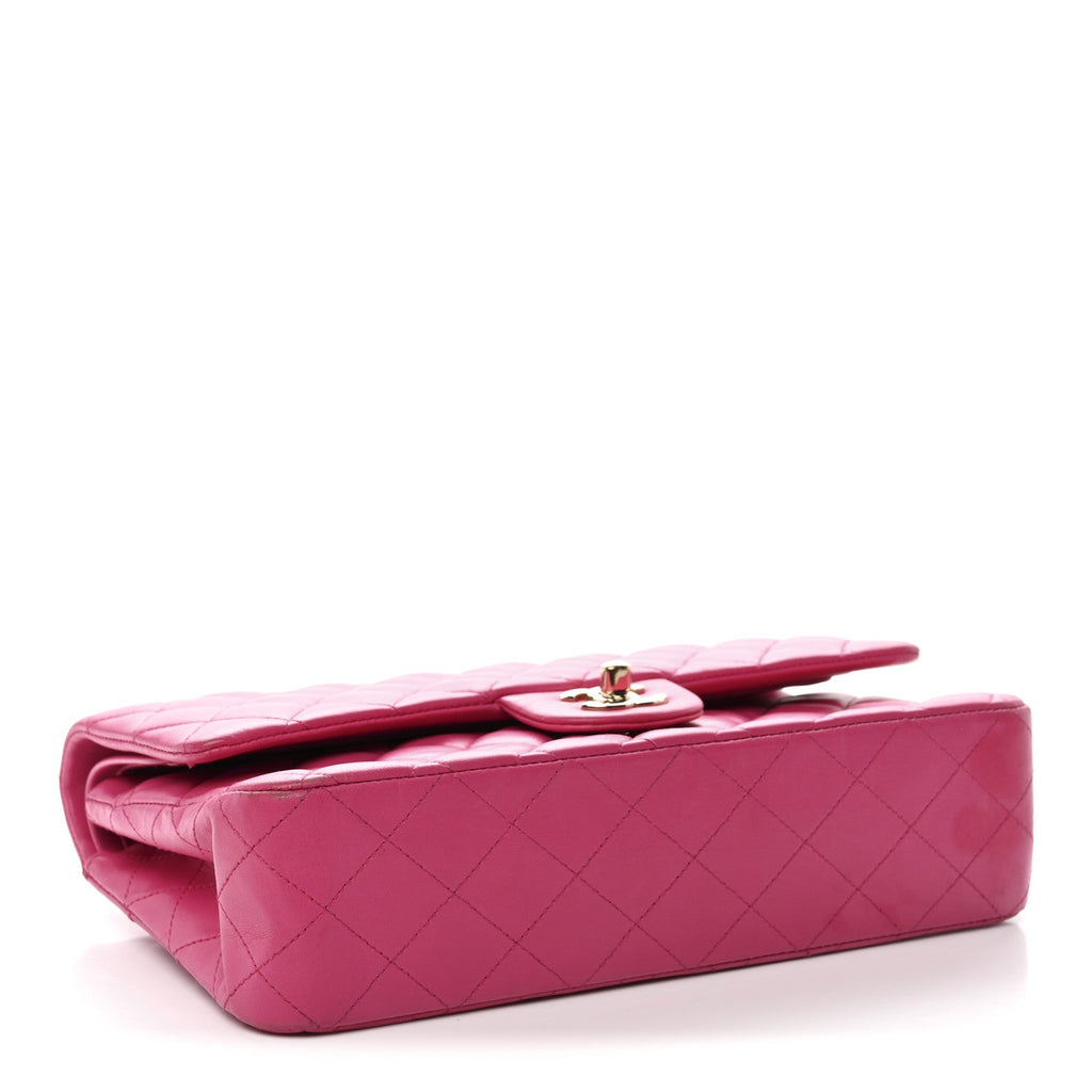 Chanel Lambskin Quilted Medium Double Flap Pink