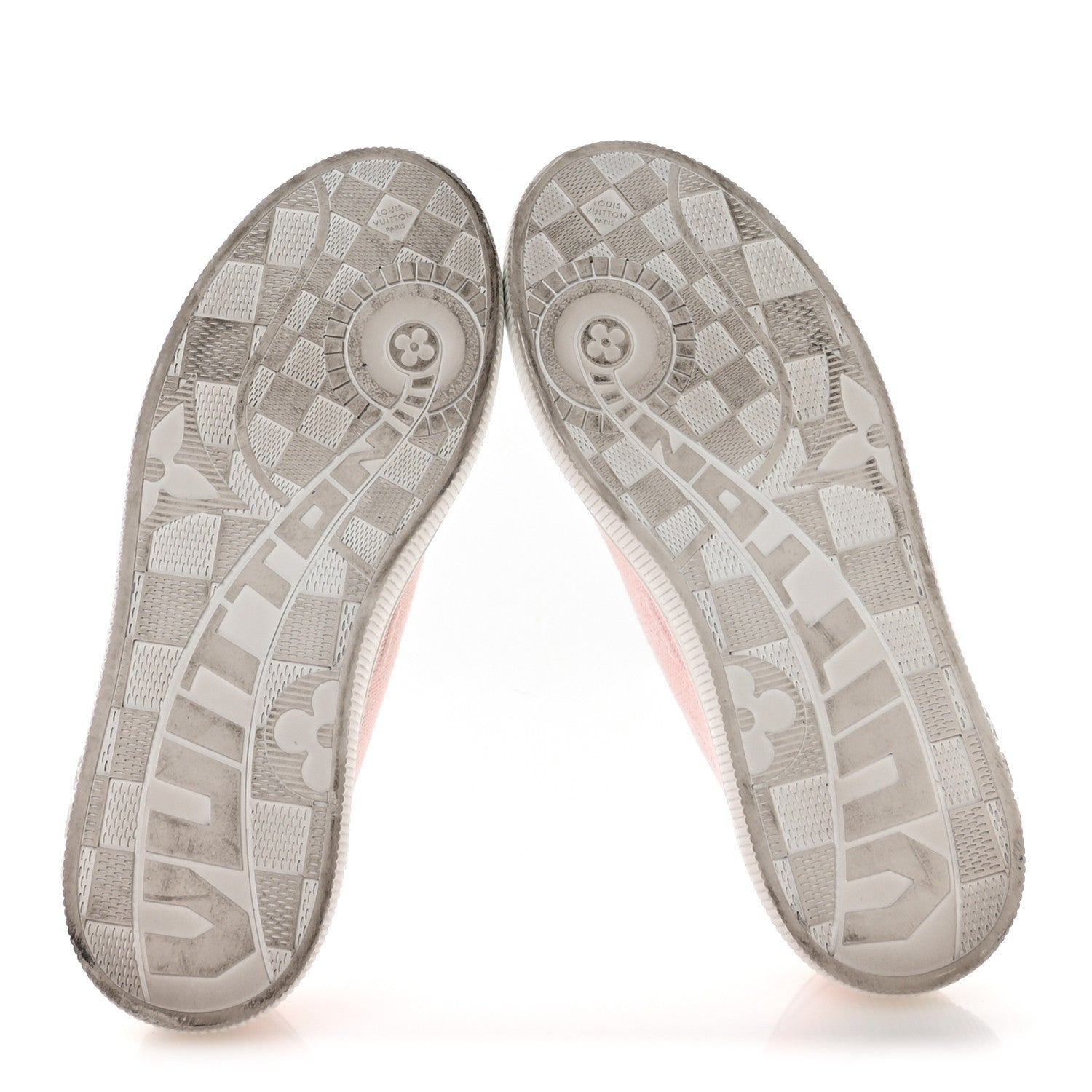 Louis Vuitton Denim Monogram Lagoon Sneakers 35 Pink