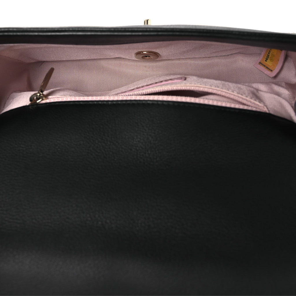 Chanel Caviar Quilted Small Studded Flap Black