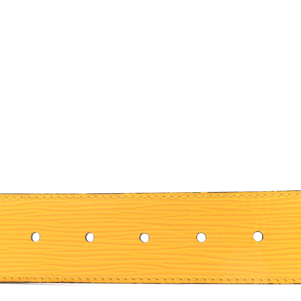 Louis Vuitton Monogram Eclipse Epi 40mm LV Initiales Reversible 100 40 Belt Yellow