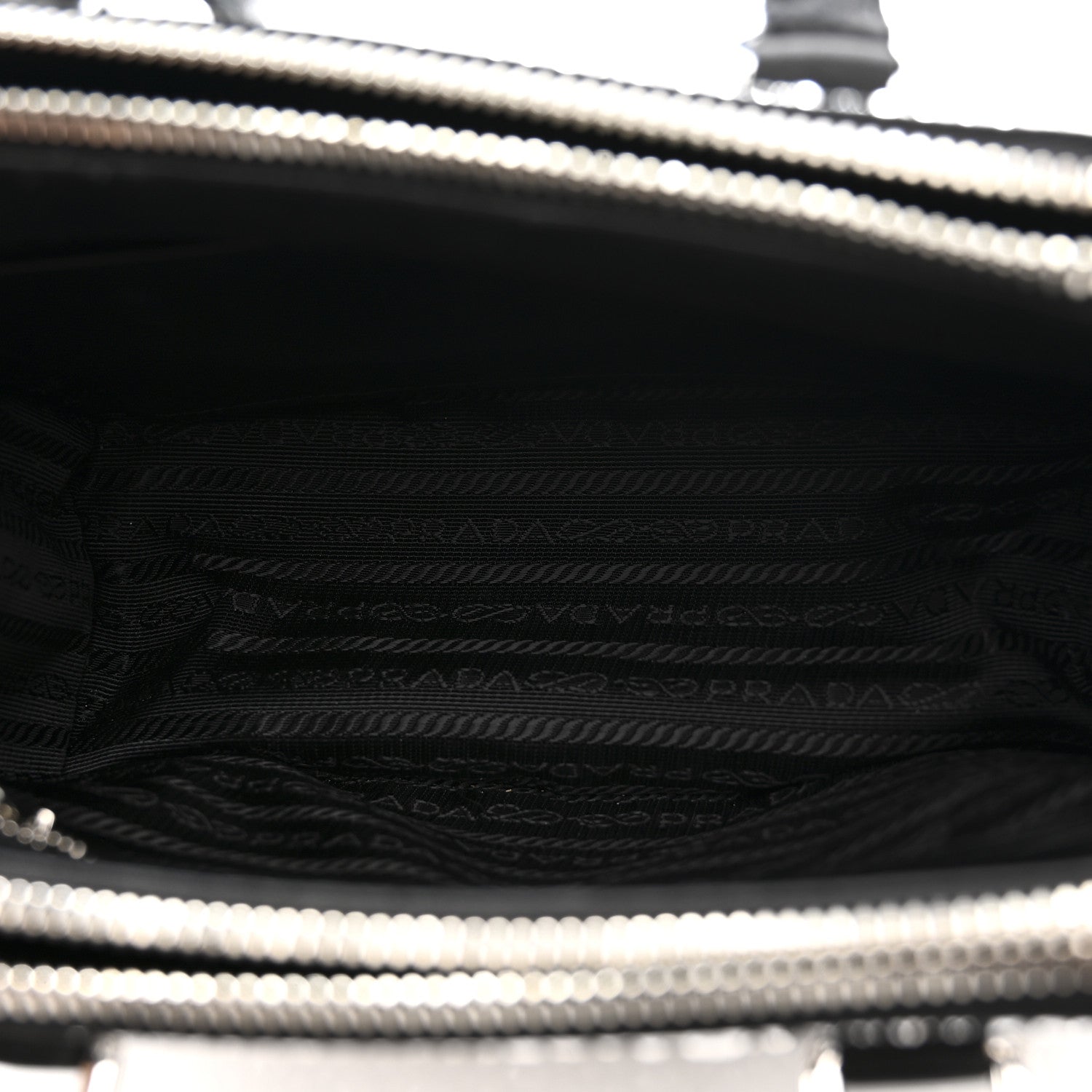 Prada Satin Crystal Mini Galleria Double Zip Tote Metal