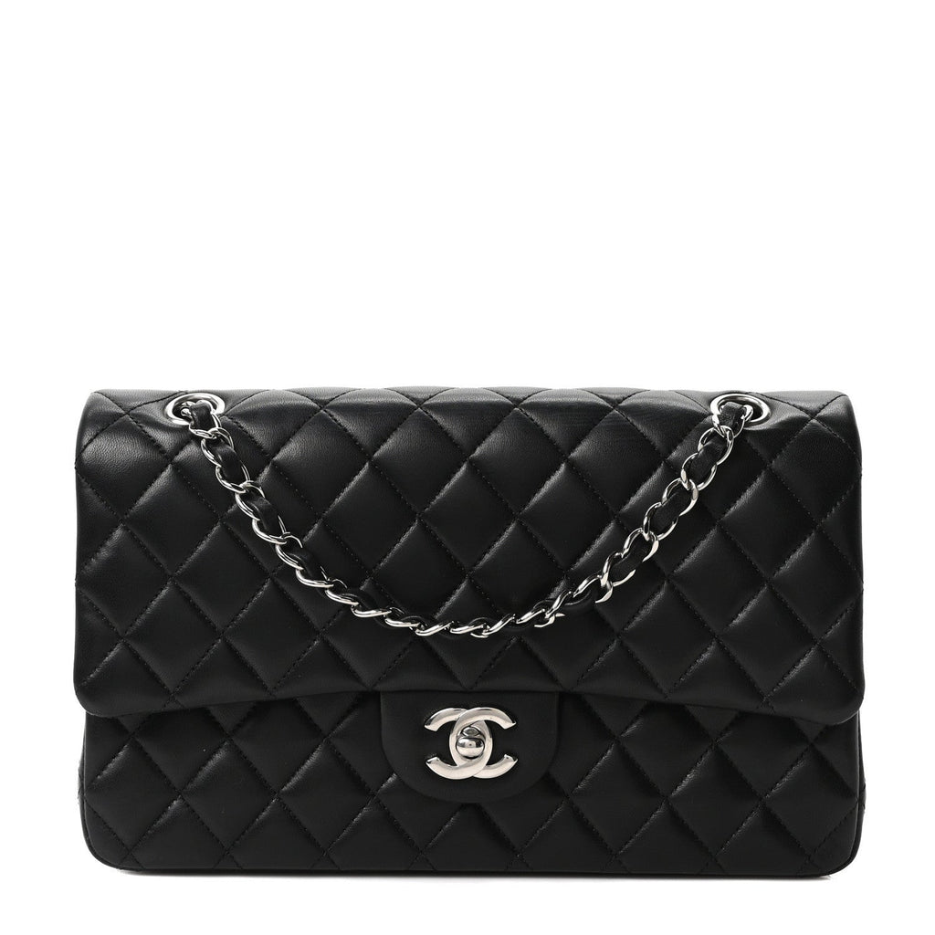 Chanel Lambskin Quilted Medium Double Flap Black