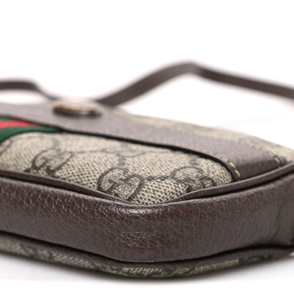 Gucci GG Supreme Monogram Web Mini Ophidia GG Bag Brown