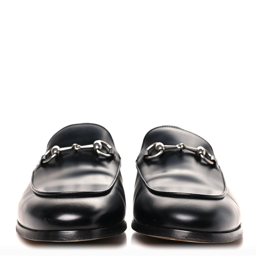Gucci Betis Glamour Calfskin Mens Jordaan Loafers 9.5 Black