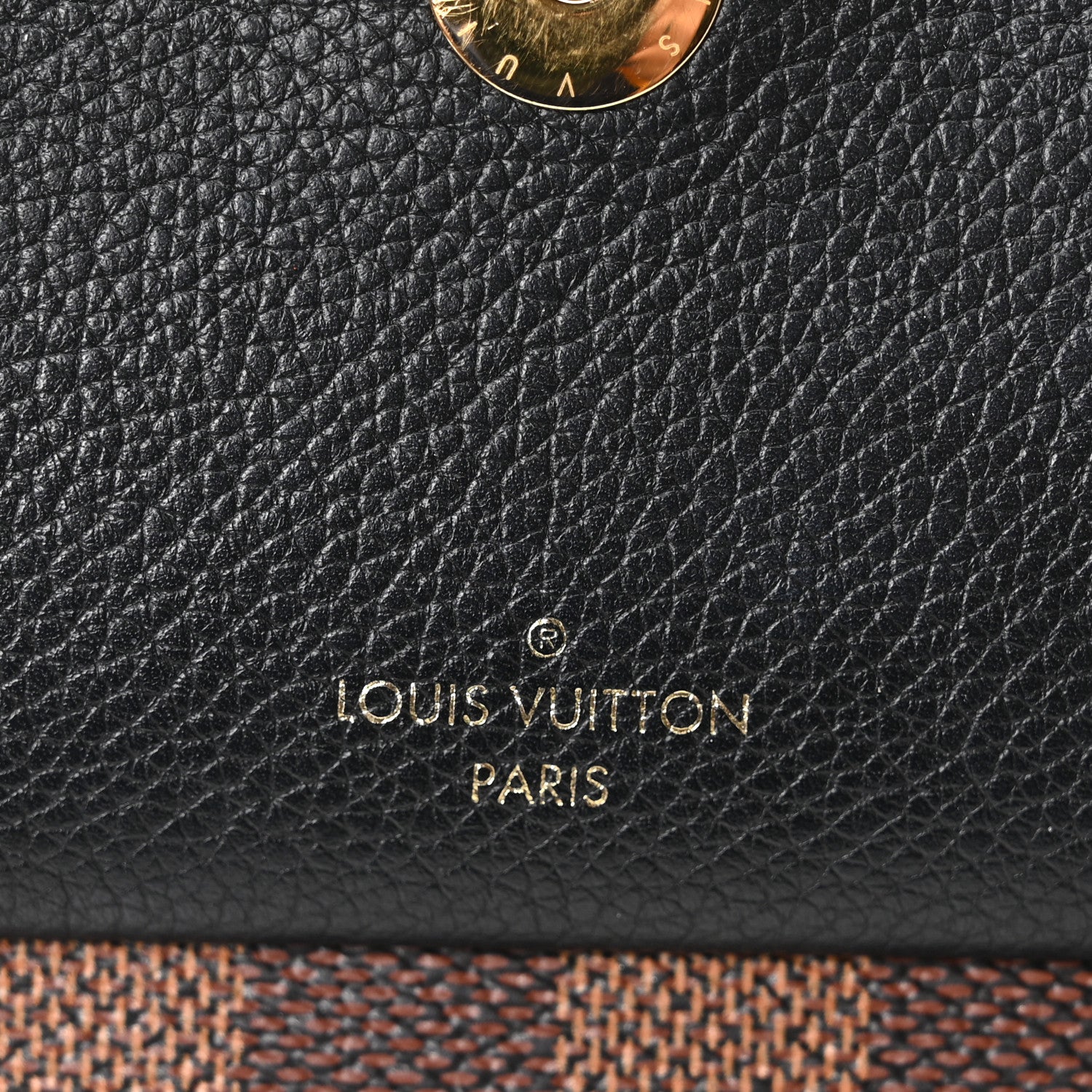 Louis Vuitton Damier Ebene Vavin Chain Wallet Black