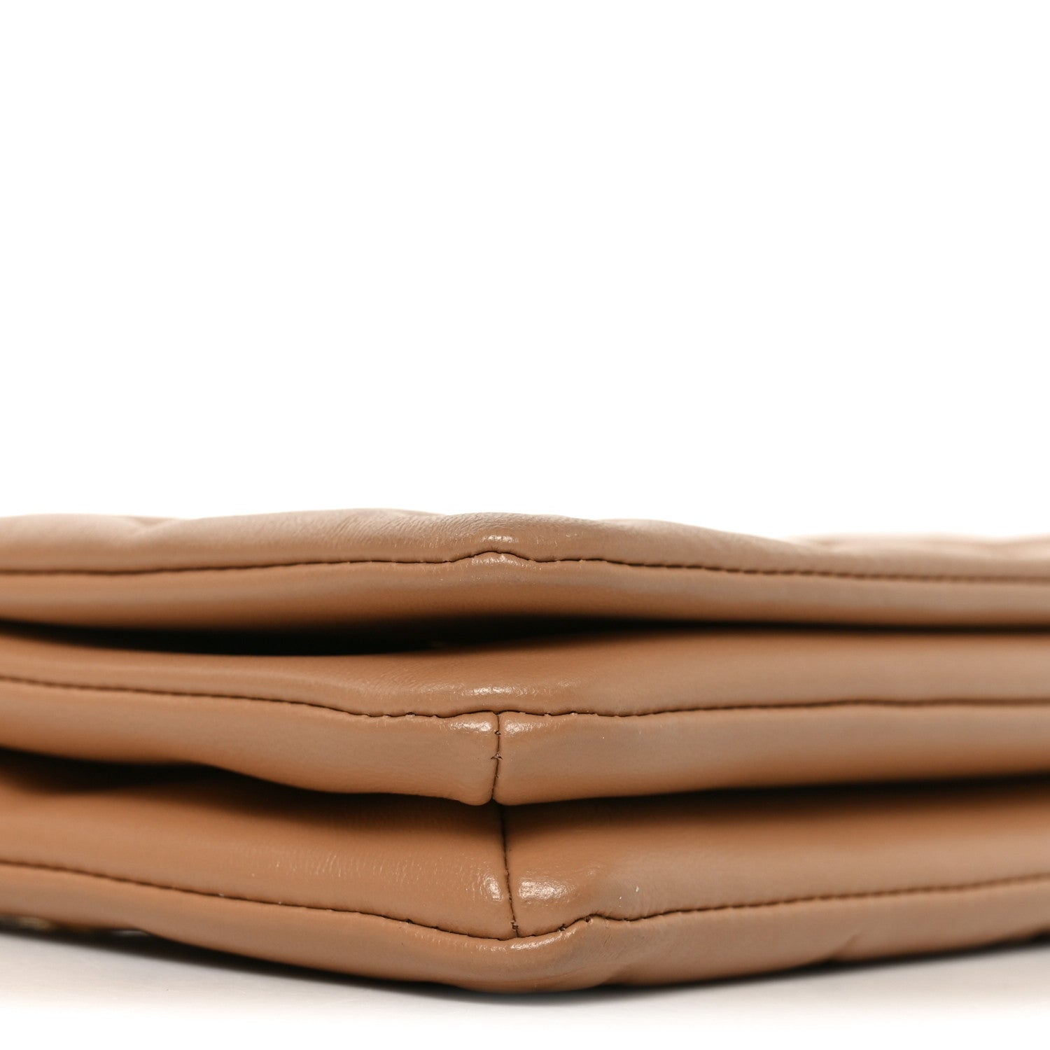 Louis Vuitton Lambskin Embossed Monogram Pochette Coussin Camel