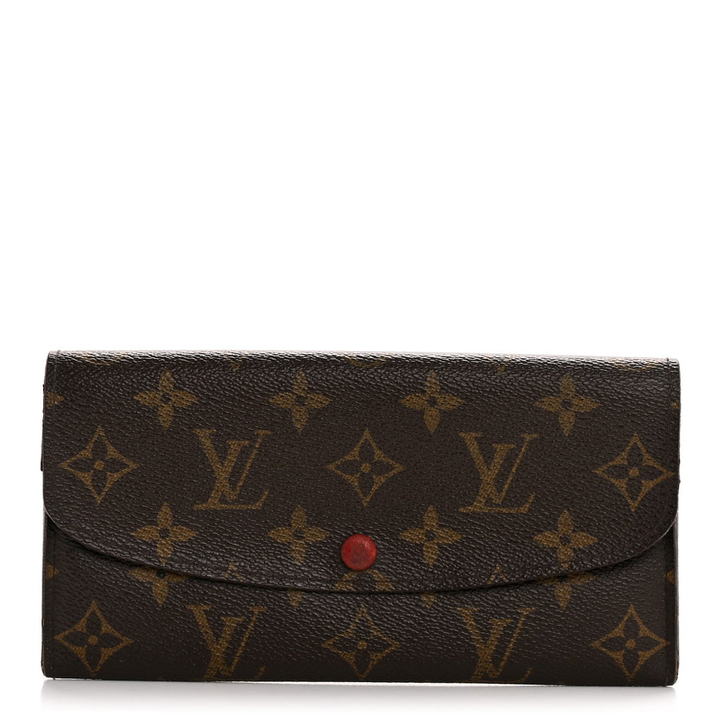 Louis Vuitton Monogram Emilie Wallet Red