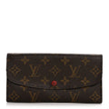 Louis Vuitton Monogram Emilie Wallet Red