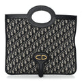 Christian Dior Oblique Fold Over Clutch Blue