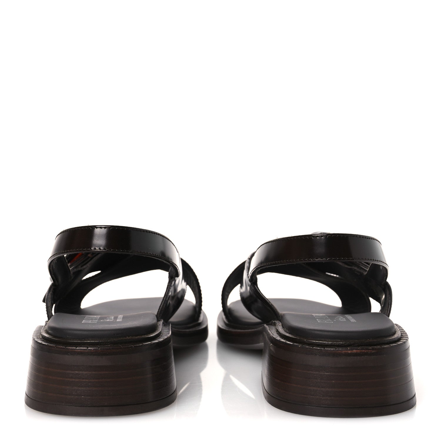 Prada Spazzolato Fume Re-Edition 1996 Buckle Sandals 41 Bruciato