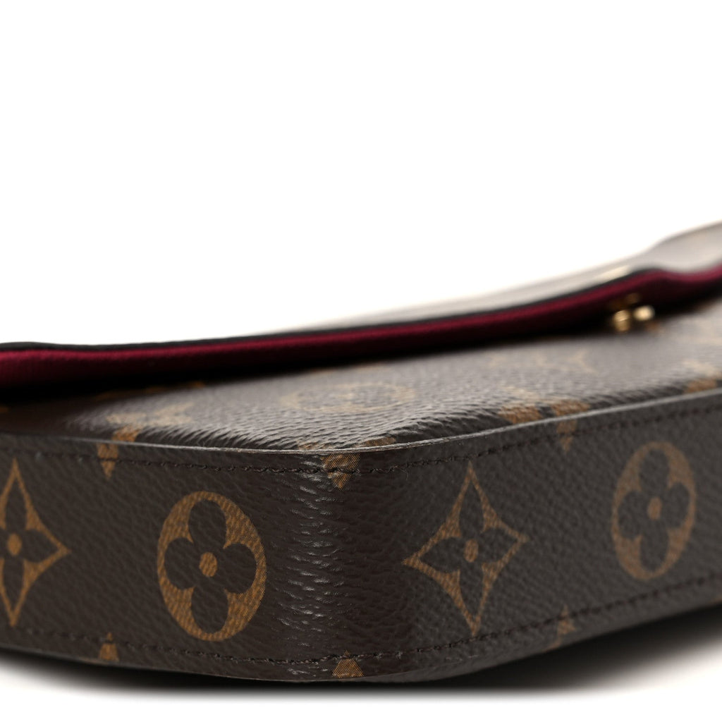 Louis Vuitton Monogram Pochette Felicie Chain Wallet Fuchsia