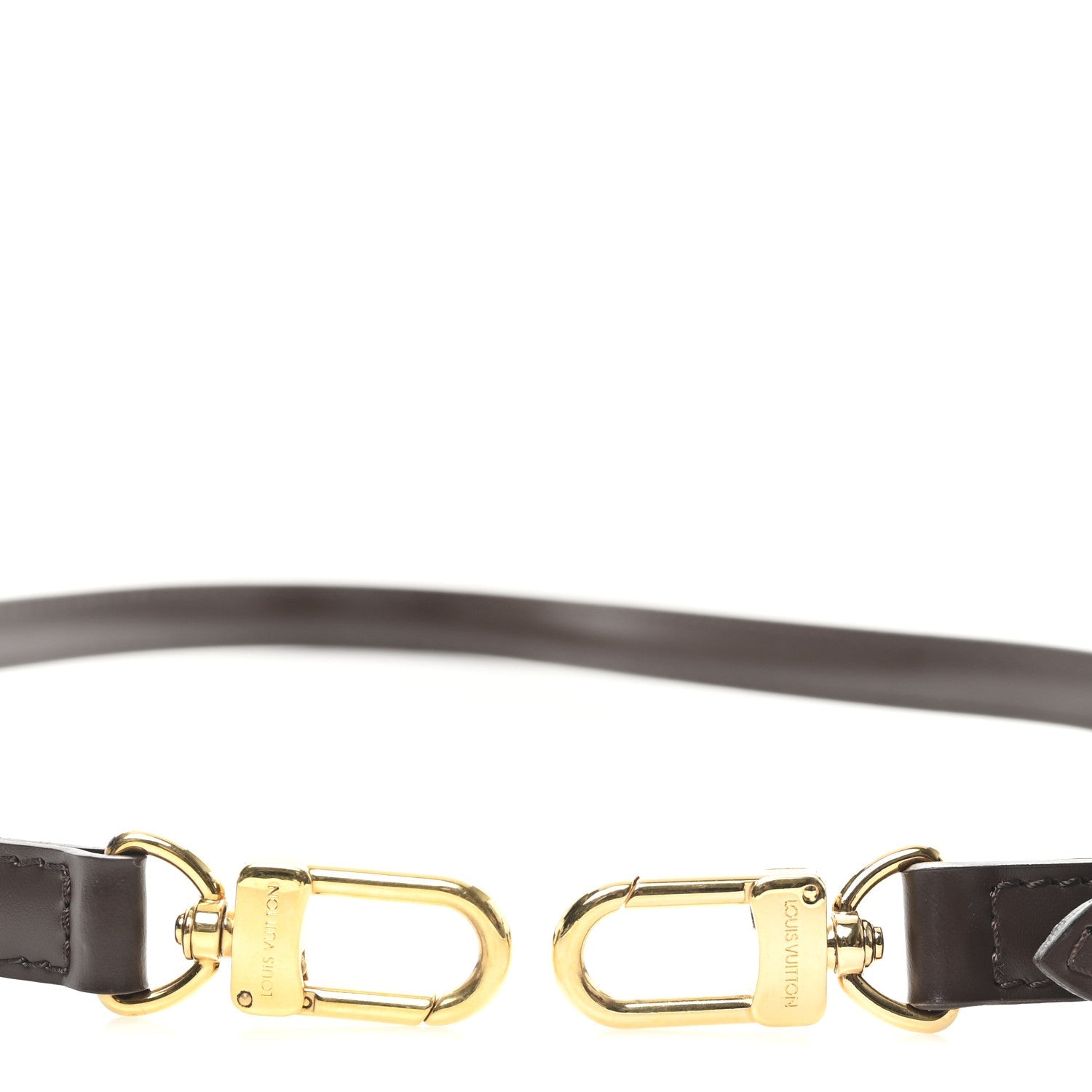 Louis Vuitton Calfskin 16mm Adjustable Shoulder Strap Brown
