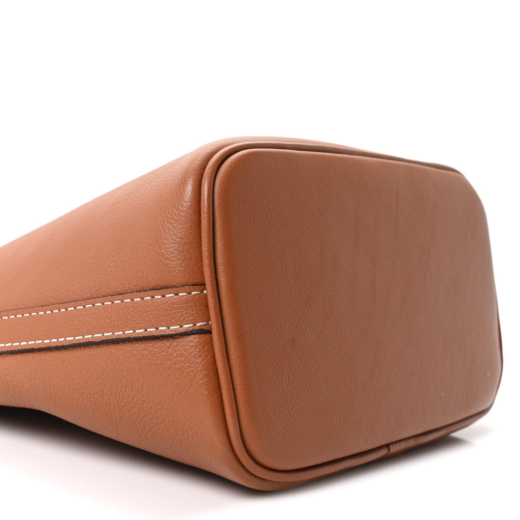 Louis Vuitton Calfskin Lock and Walk Bucket Cognac