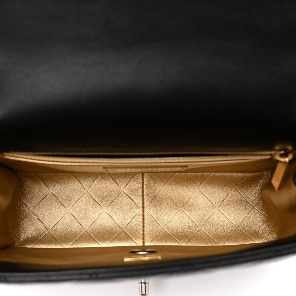 Chanel Lambskin Quilted Small Coco Clips Single Flap Black