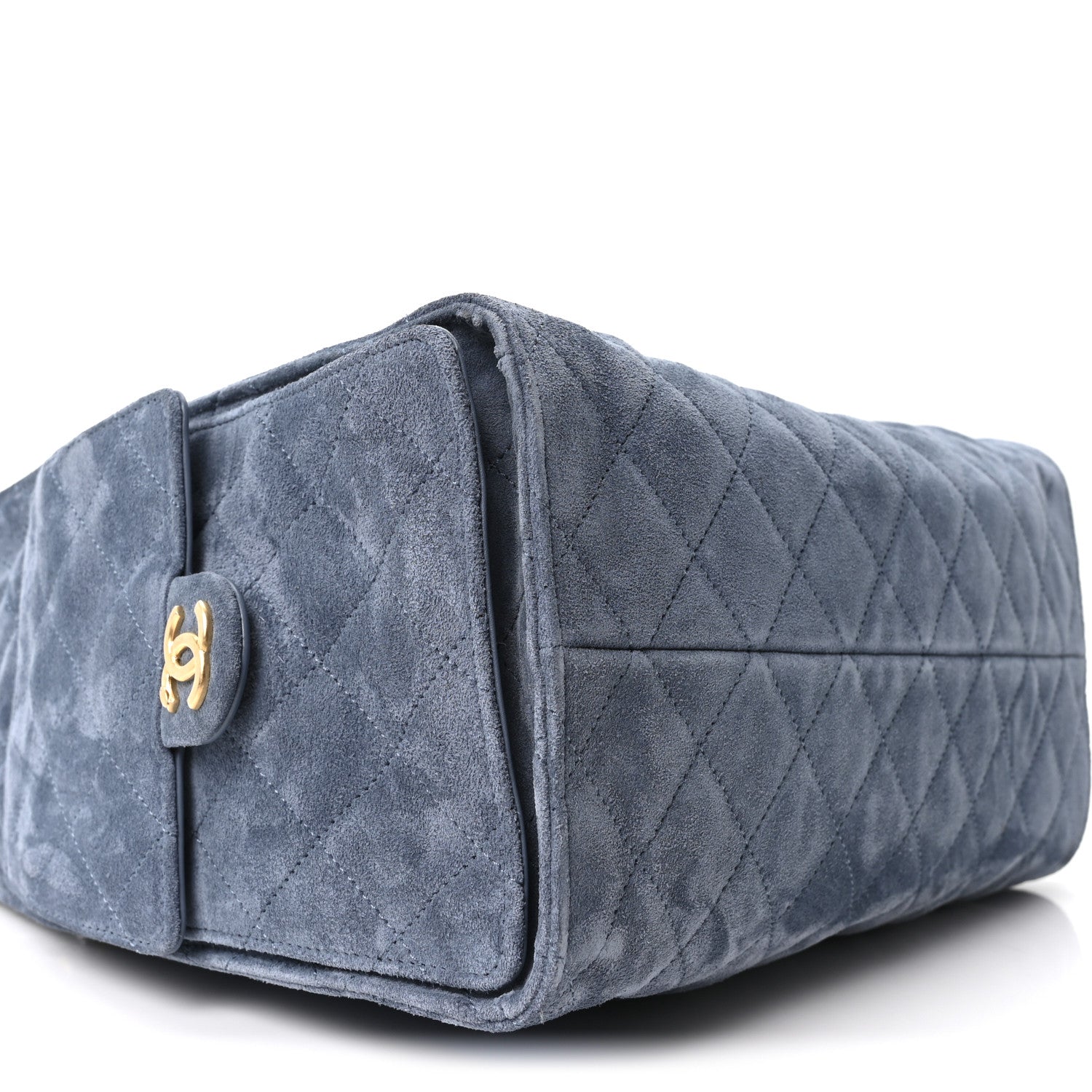 Chanel Suede Quilted Medium Chanel 25 Handbag Blue