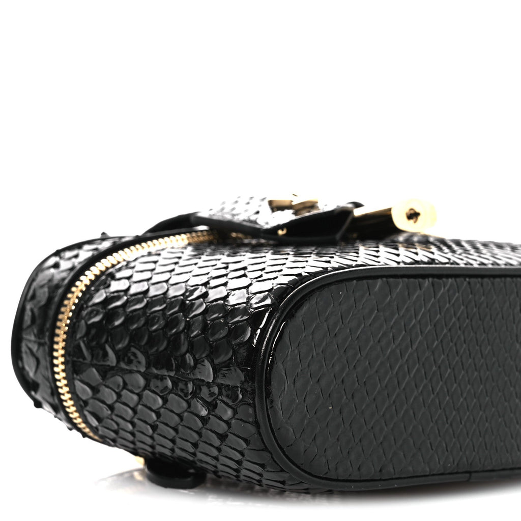 Louis Vuitton Snakeskin Vanity Pouch Black