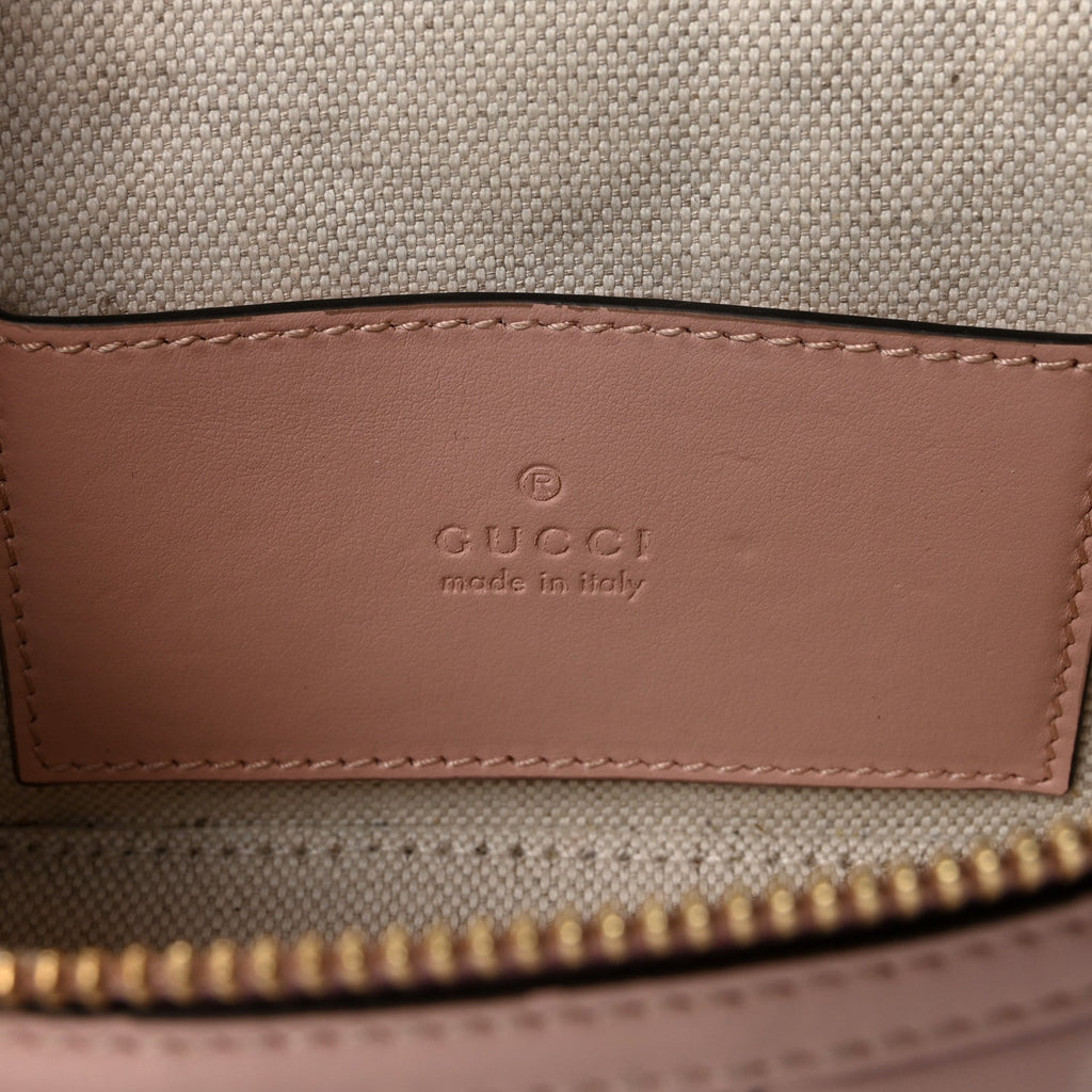 Gucci Calfskin GG Matelasse Mini Top Handle Bag Perfect Pink