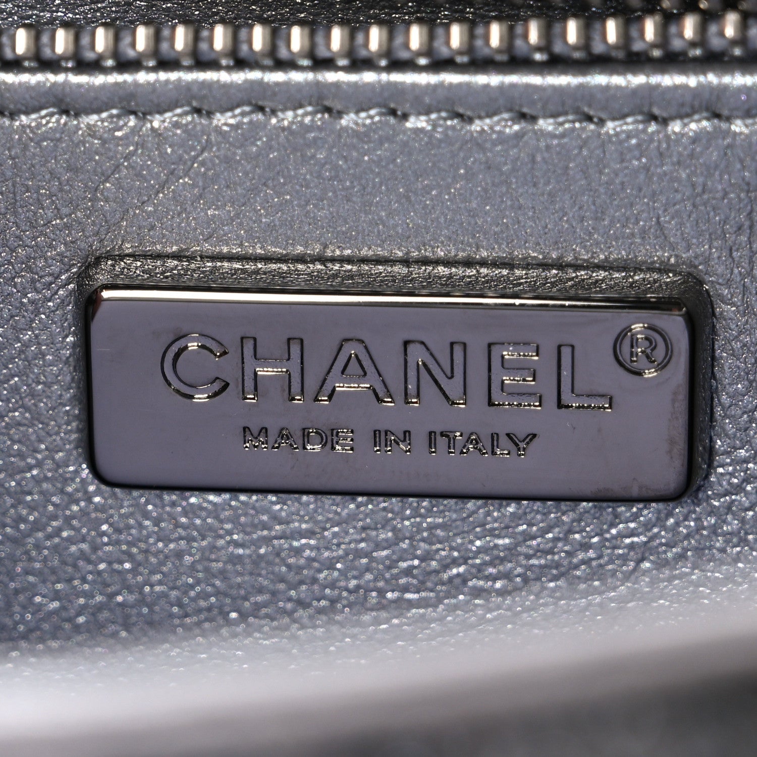 Chanel Sequin Quilted Small Single Flap Grey Dark Grey