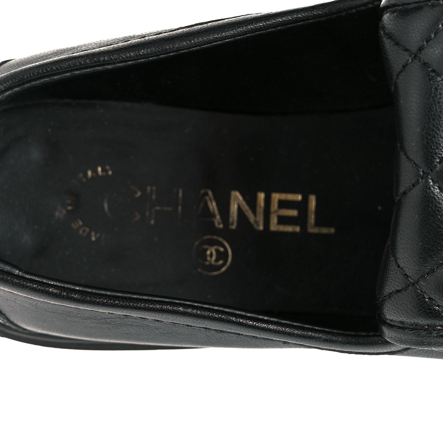 Lambskin Quilted CC Turnlock Loafers 37 Black