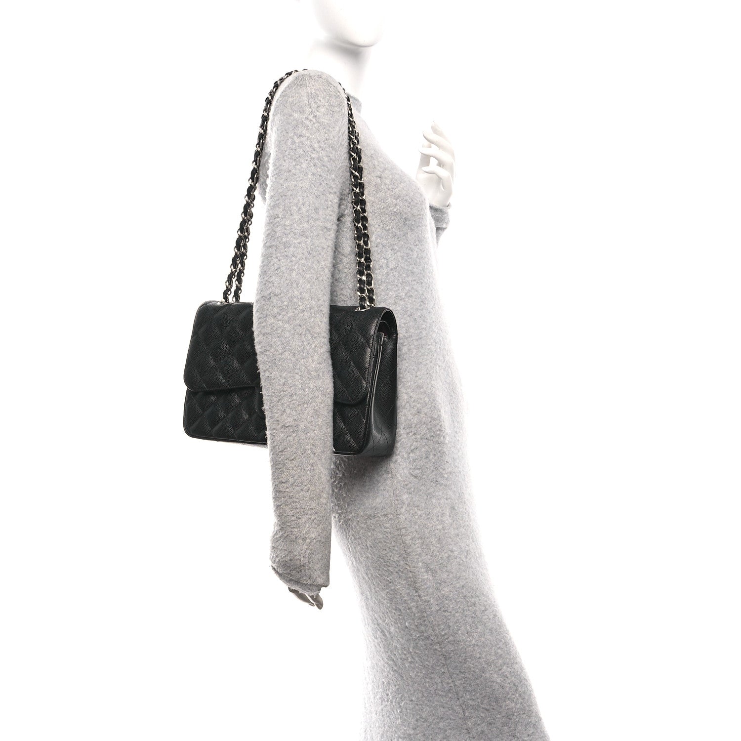 Chanel Caviar Quilted Jumbo Double Flap Black