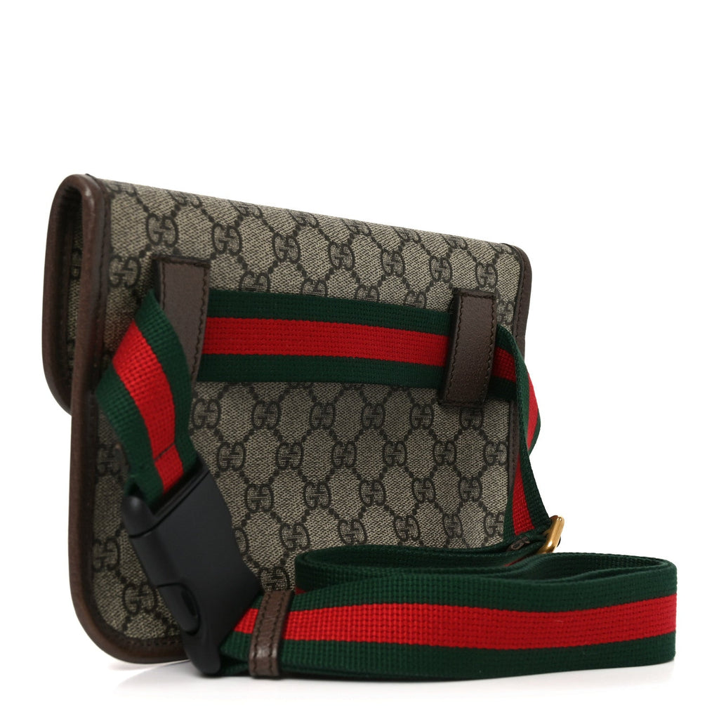 Gucci GG Supreme Monogram Neo Vintage Web Belt Bag Brown