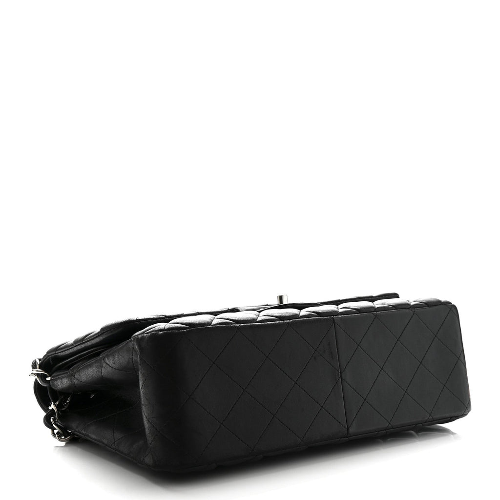 Chanel Lambskin Quilted Jumbo Double Flap Black