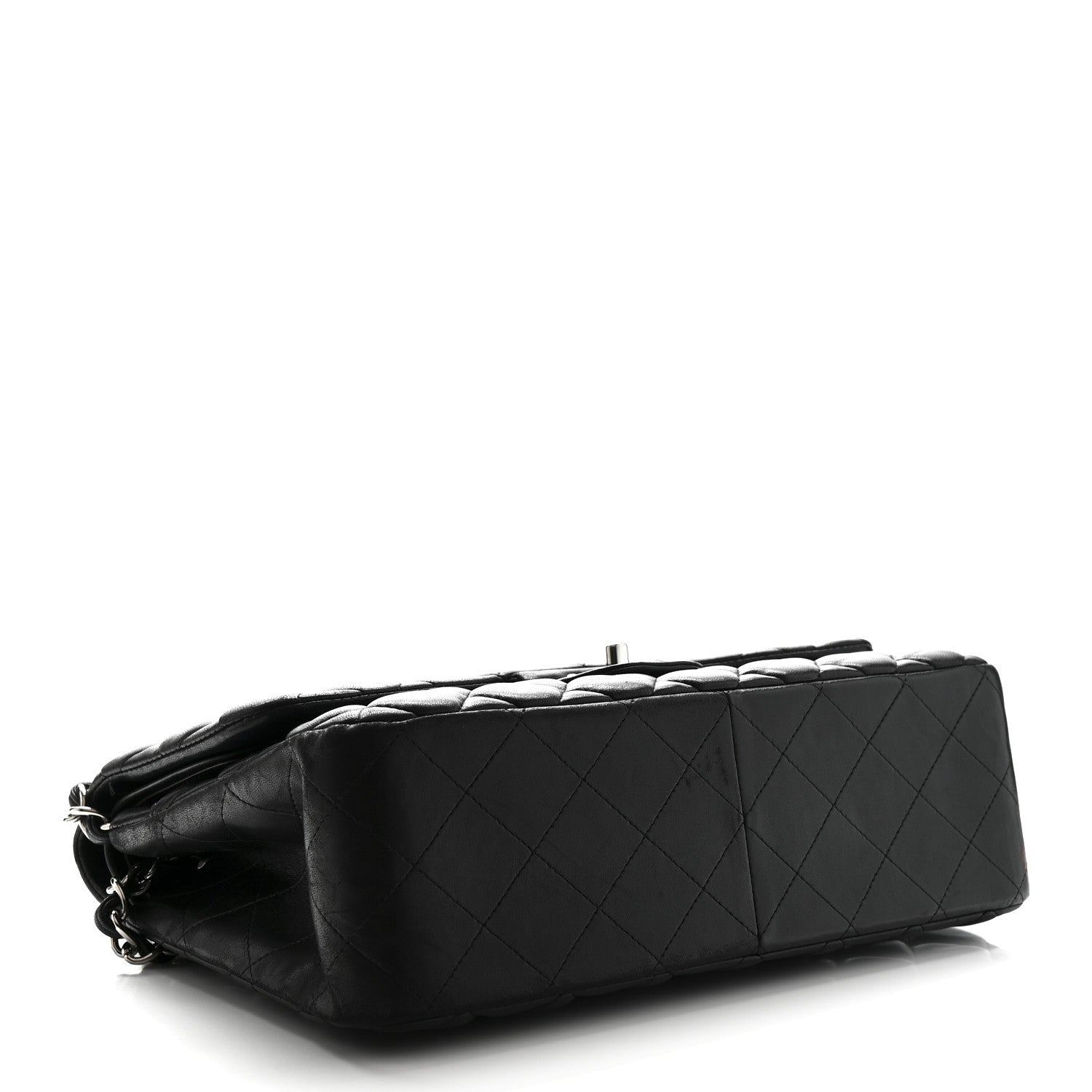 Chanel Lambskin Quilted Jumbo Double Flap Black