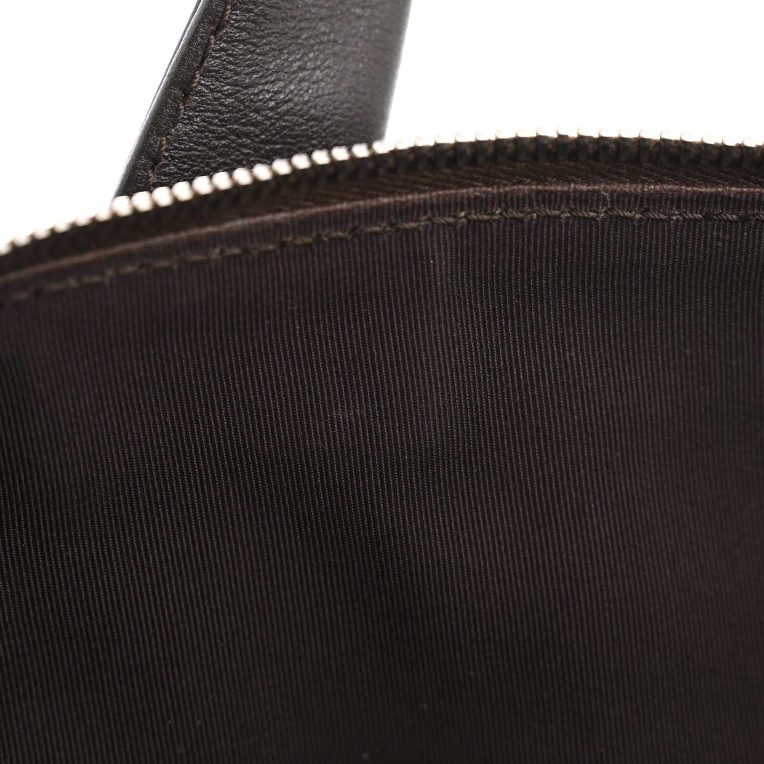 Chanel Calfskin Chevron CC All Day Long Boston Brown