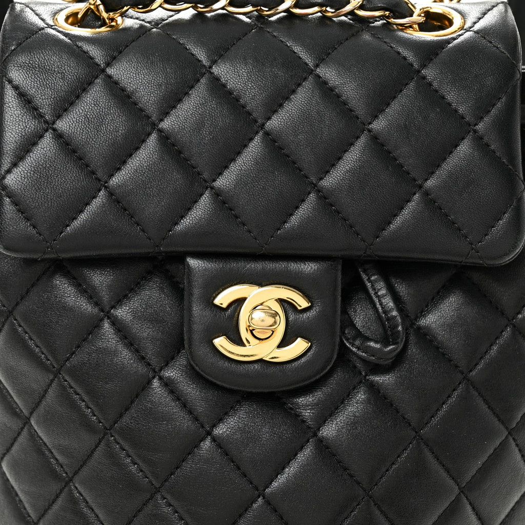 Chanel Calfskin Quilted Mini Urban Spirit Backpack Black