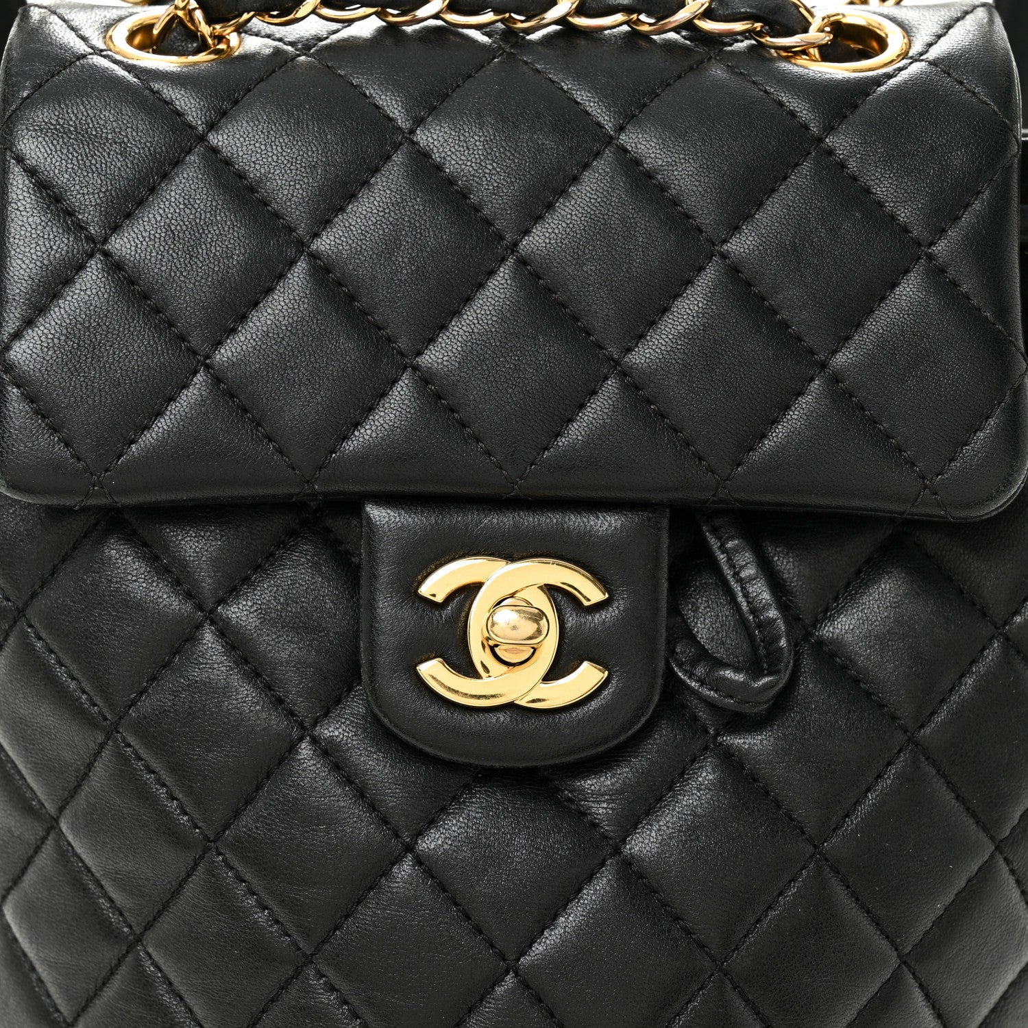 Chanel Calfskin Quilted Mini Urban Spirit Backpack Black