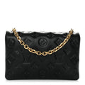 Louis Vuitton Lambskin Embossed Monogram Pochette Coussin Black