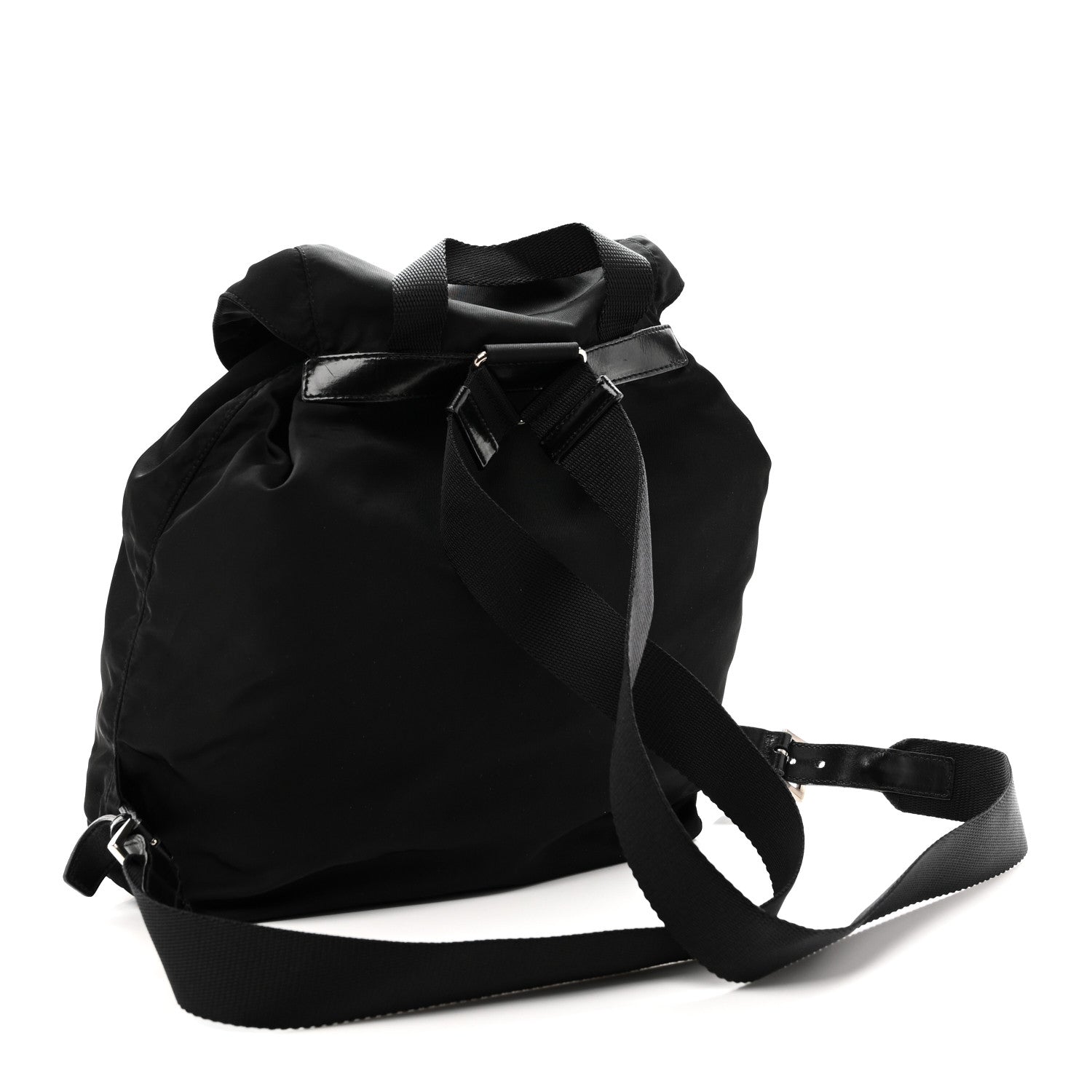 Prada Tessuto Nylon Vela Cinch Backpack Black