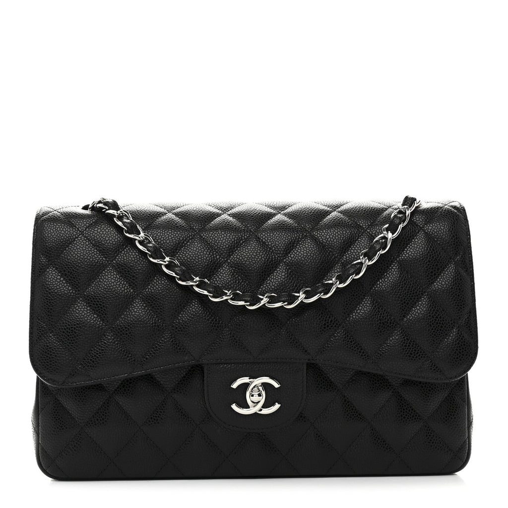 Chanel Caviar Quilted Jumbo Double Flap Black