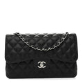 Chanel Caviar Quilted Jumbo Double Flap Black
