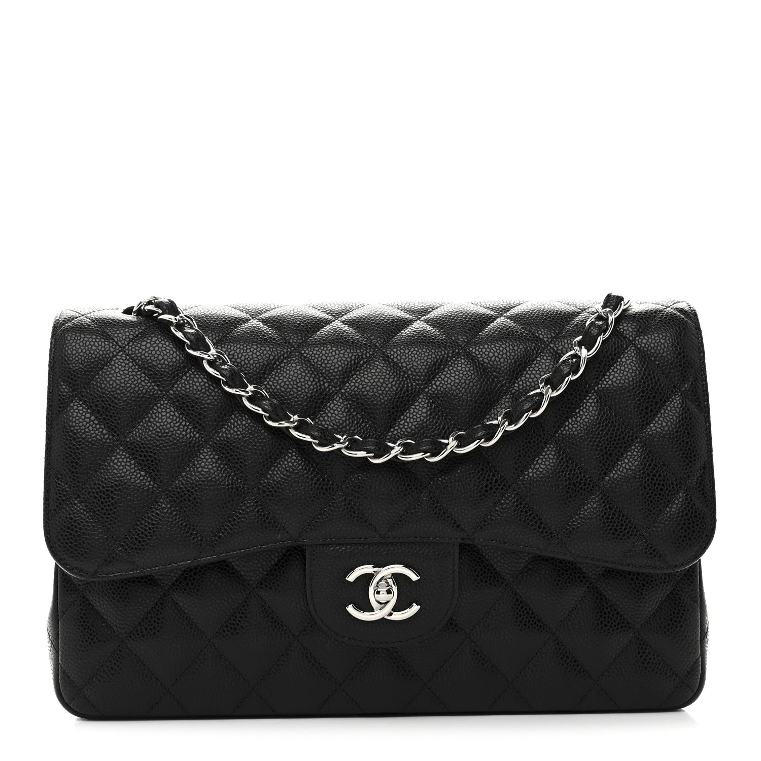Chanel Caviar Quilted Jumbo Double Flap Black