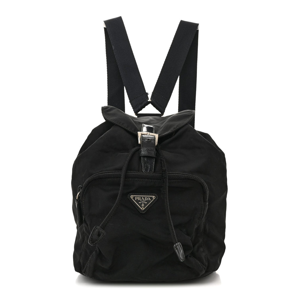 Prada Nylon Vela Mini Cinch Backpack Black