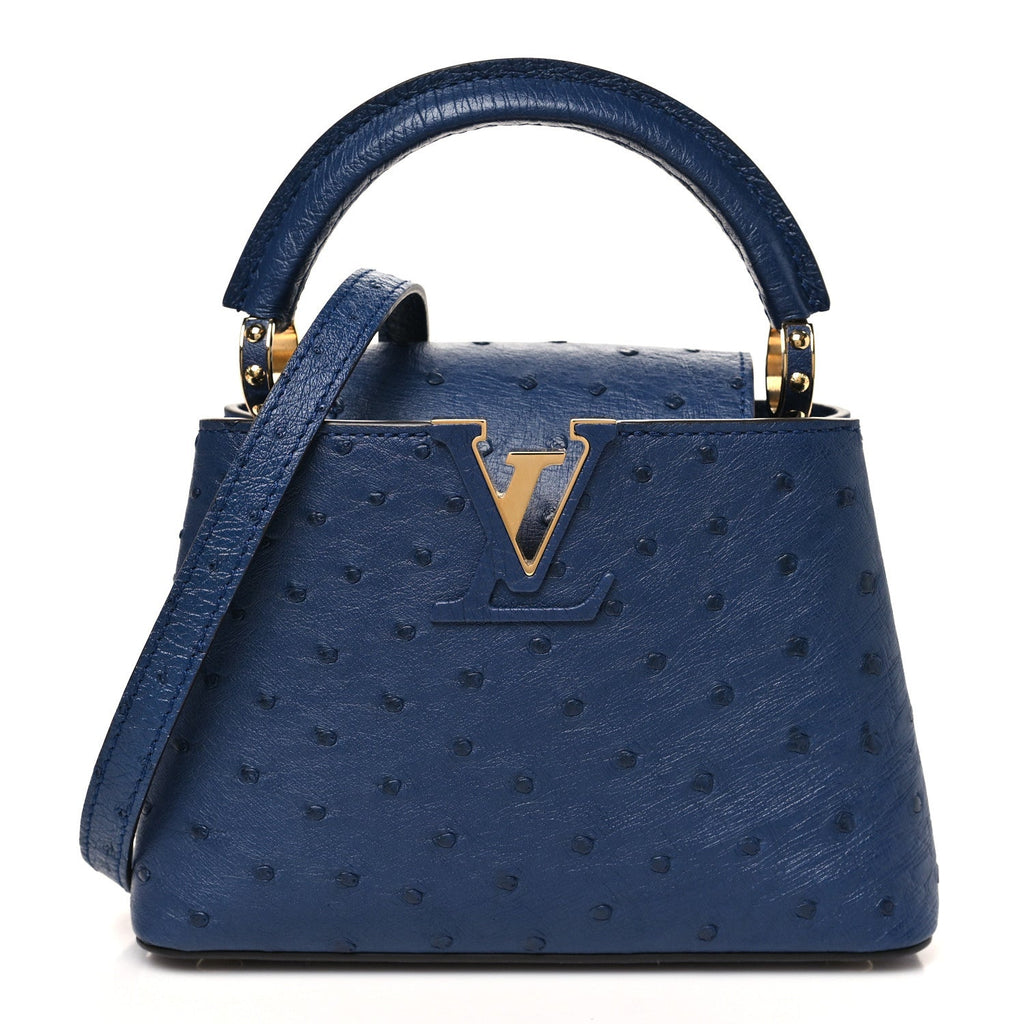 Louis Vuitton Ostrich Capucines Mini Indigo