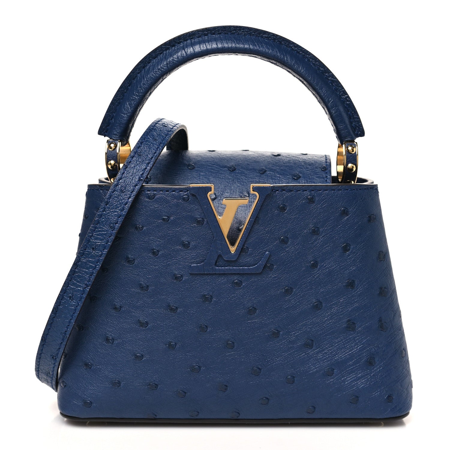 Louis Vuitton Ostrich Capucines Mini Indigo