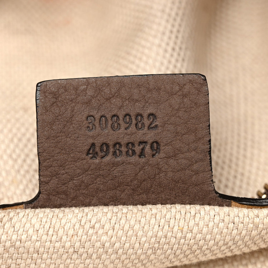 Gucci Vitello Range Medium Soho Chain Shoulder Bag Grey Field