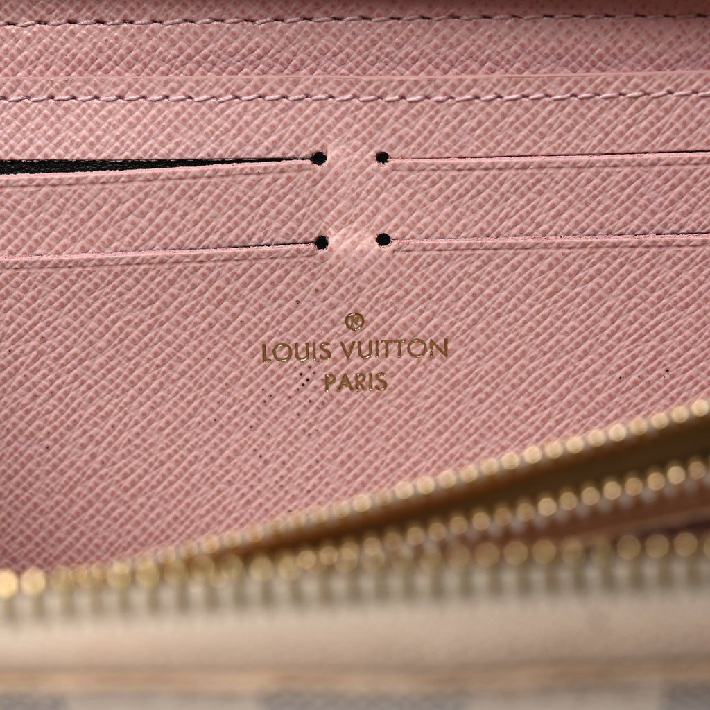 Louis Vuitton Damier Azur Clemence Wallet Rose Ballerine