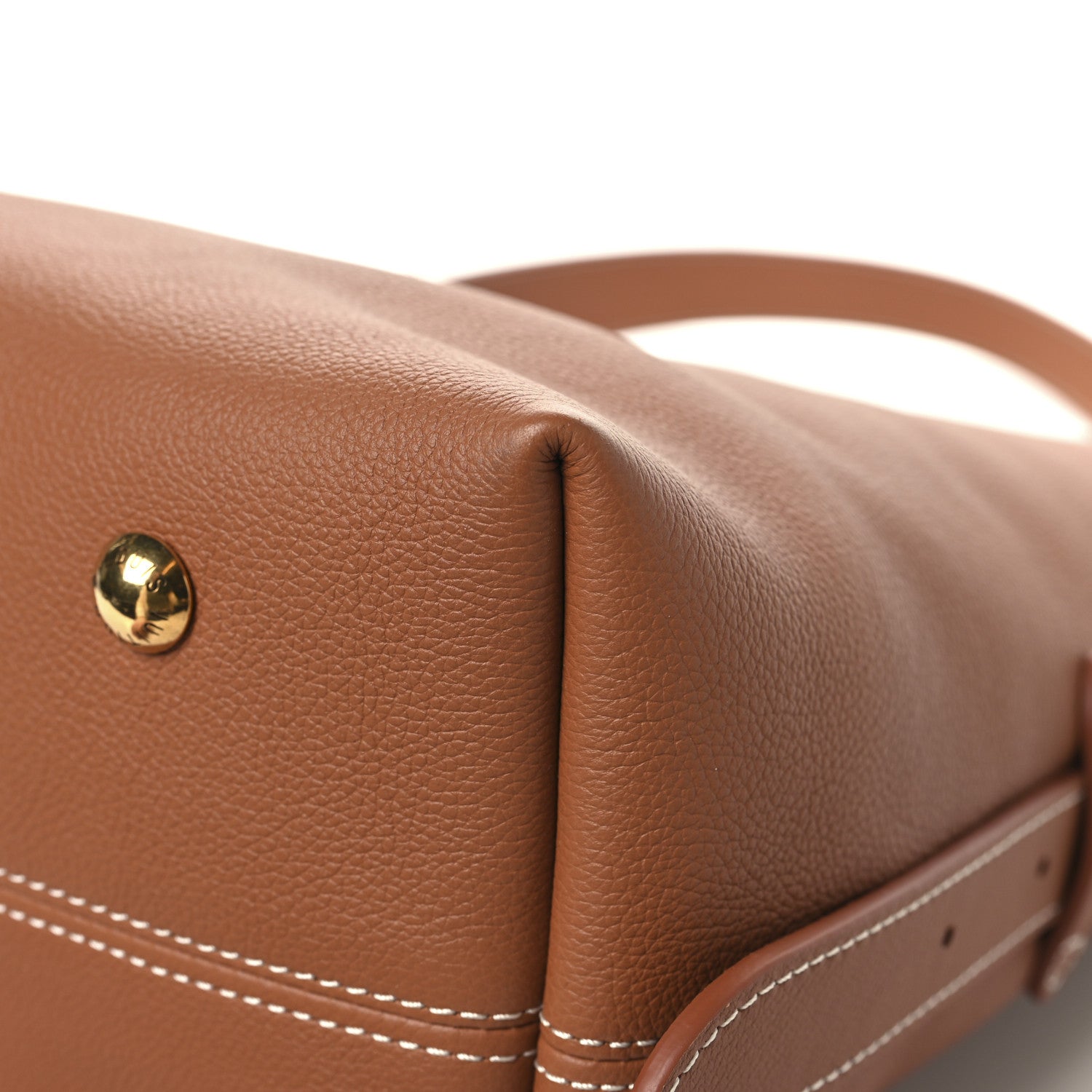 Louis Vuitton Grained Calfskin Low Key Hobo MM Cognac