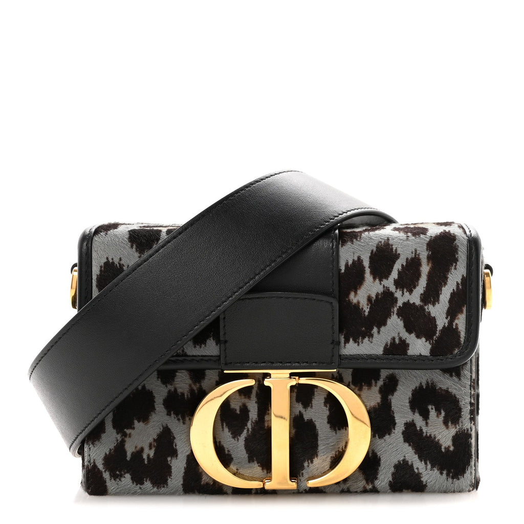 Christian Dior Pony Hair 30 Montaigne Box Bag Blue