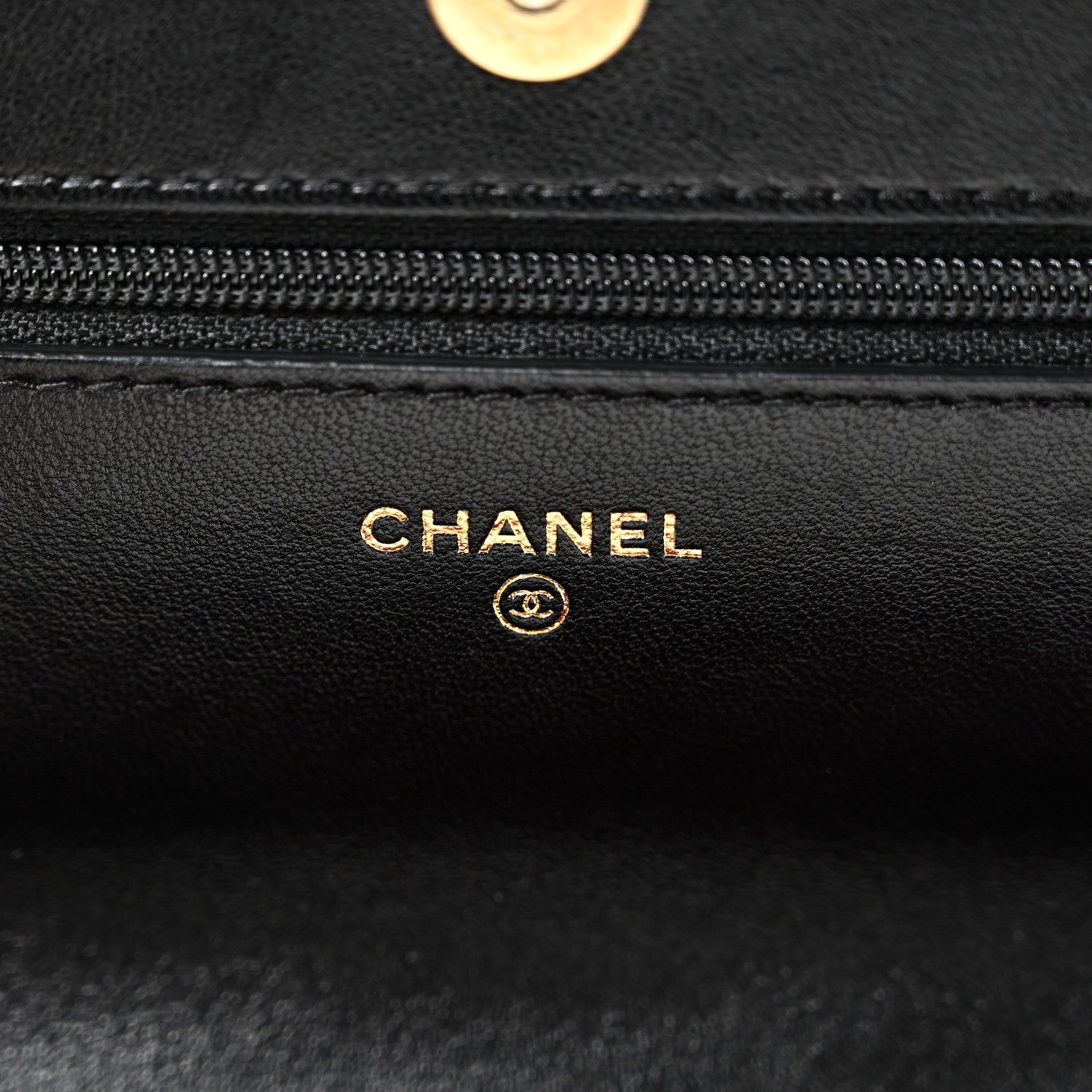 Chanel Lambskin Quilted Chanel 19 Wallet On Chain WOC Black